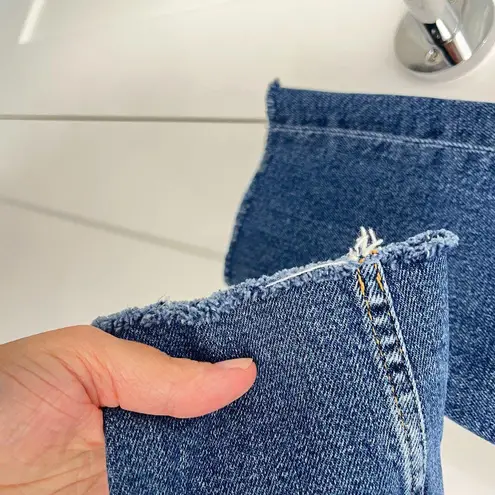 RE/DONE Size 25 Blue Stretch High Rise Ankle Crop Jeans