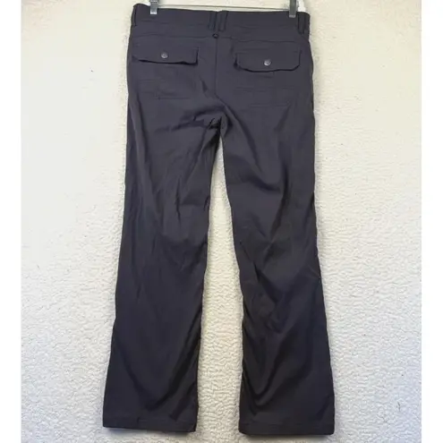 prAna Pants Womens 12 Charcoal Gray Hiking Stretch Nylon Regular Inseam Outdoor