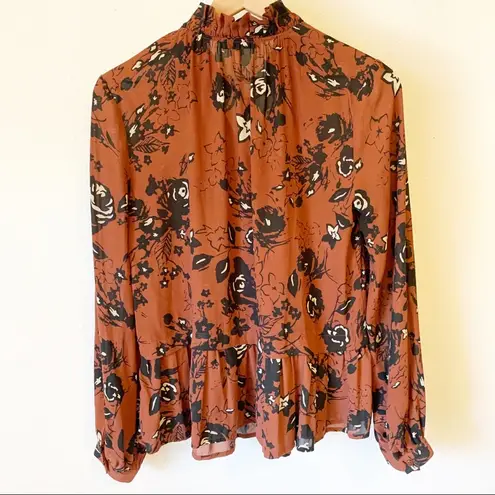 Ro & De  Sheer Long Sleeve Blouse