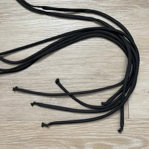 Passport Vintage Y2K Black Floral Sequin Fairy Sheer Open Back Halter Tank Top