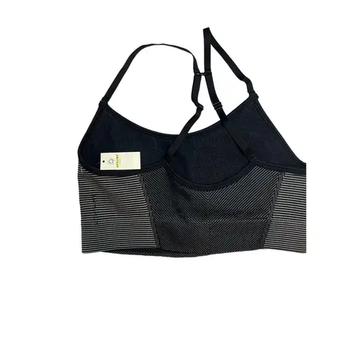 Aerie Offline by  Black and Grey Sports Bra Size Large New