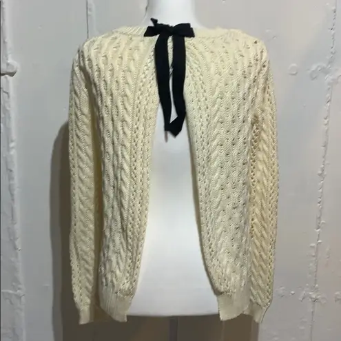 Bethany Mota Open back Cable knit sweater