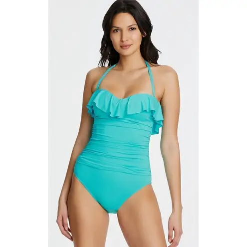 Bleu Rod Beattie New. ruffle one piece. Size 4. Retails $125