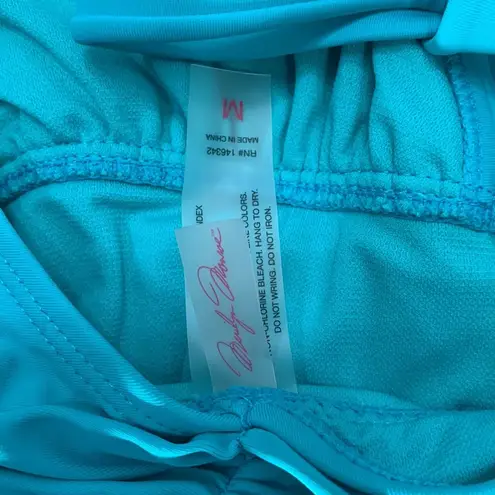 Marilyn Monroe Halter Style Scoop Back Teal One Piece Swimsuit Size M