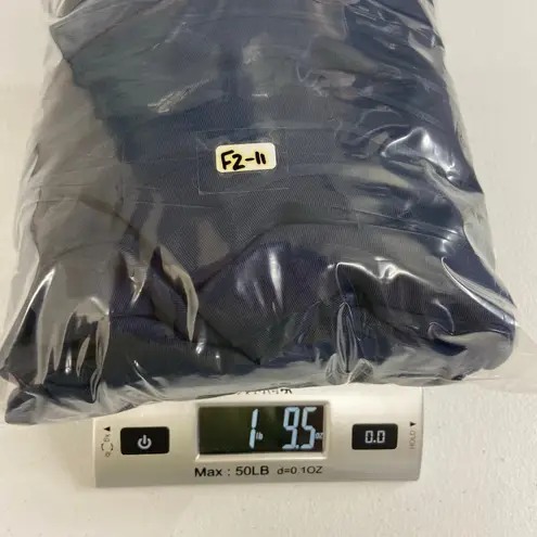 Vintage Whirlaway Frocks women's navy blue striped double breasted pantsuit 16P