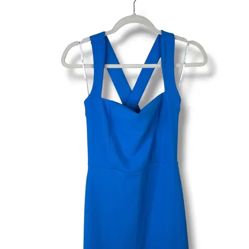 Lulus NWOT Glamorous Dedication Blue Sleeveless Column Crepe Maxi Dress Medium