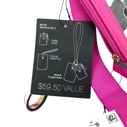Inc international Concepts Womens Ashlii Pink Lanyard Card Case Phone Wallet