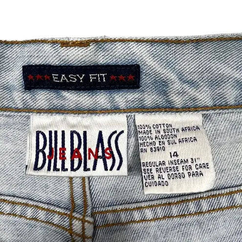 Vintage Bill Blass Jean Shorts Women's Size 14 Cutoffs Thrashed Light Wash Denim Blue