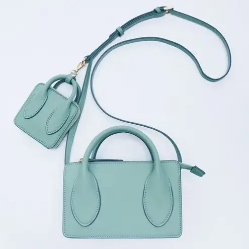 ZARA NEW  MINI‎ CROSS-BODY BAG BLUE CHAIN WITH DETACHABLE MINI BAG thumbnail 2