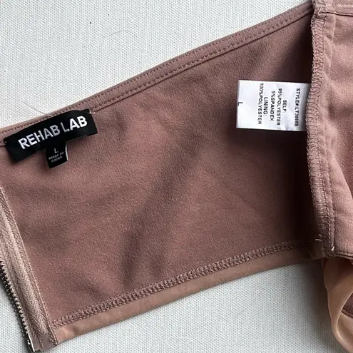 REHAB LAB Strapless Mesh Ruched Corset Top Size L