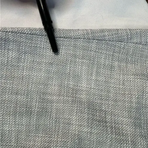 Rebecca Taylor Size 6? Dove Grey Slub Straight Cotton Blend Cropped Pant Office