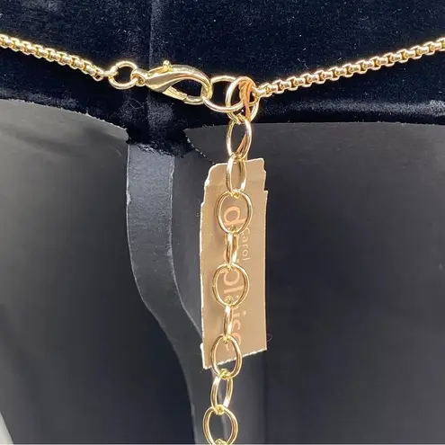 Carol Dauplaise 3D Wire Beaded Butterfly Statement Necklace Blue Gold Gold