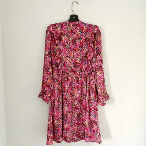 Gap Pink Ruffle Long Sleeve Floral Dress