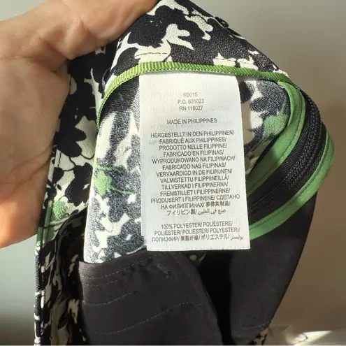 Boden USA Boden Relaxed Bootcut Trousers Black White Green Camo Floral US 16/18