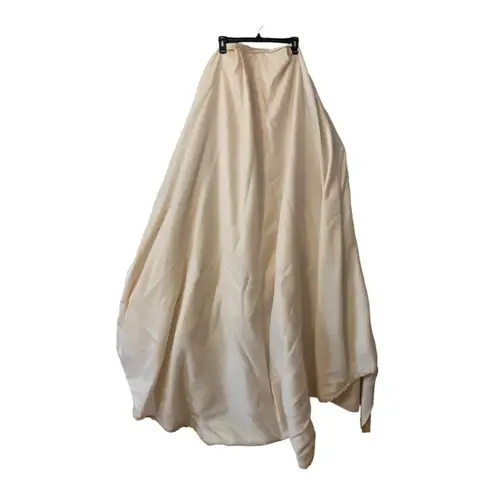 Vintage wedding dress womens small xs lace with bustle train white ivory tan