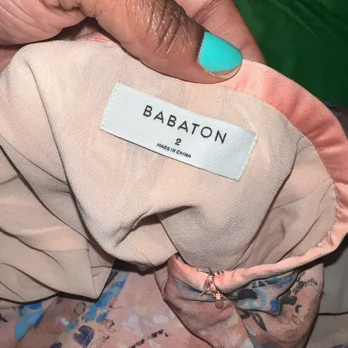 Babaton Aritzia Floral Midi Skirt with Slit size 2