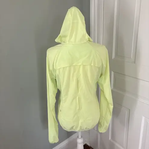 Lululemon Run Stash & Dash Jacket Womens Size 8 Hoodie 1/2 Zip Long Sleeve Yellow