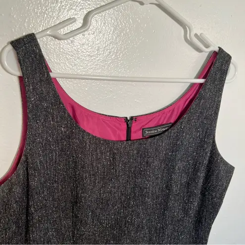 Jessica Howard Sleeveless Sheath Dress Charcoal Gray 14