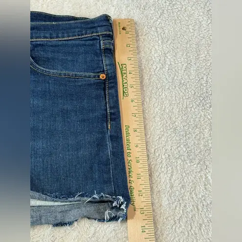 Levi's  Shorts Womens W 32 Dark Wash Blue Denim Cut Offs 501 Distressed Vtg