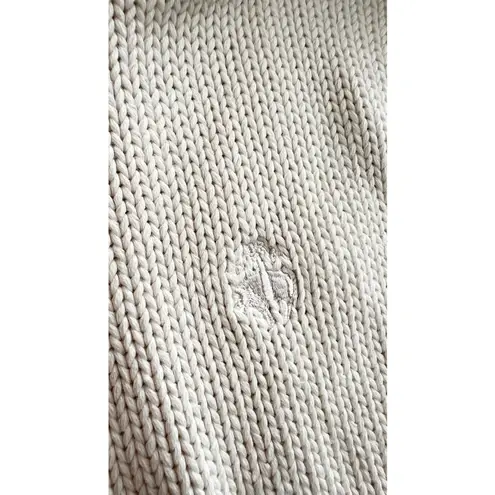 Brooks Brothers Sweater Womens XL White Long Sleeve Crew Neck Cable Knit