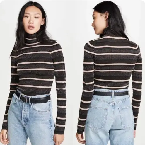 Ulla Johnson stripe metallic turtleneck