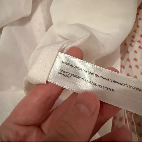 Eloquii RTR White & Red Valentine's Day Heart Print Off Shoulder Midi Dress 20