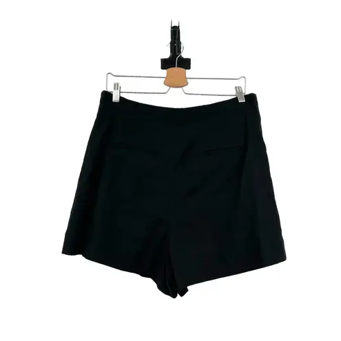 Vince  High-Rise Pleat-Front Shorts in Black Size 12