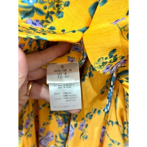 Bronx & Banco Hanna Asymmetrical One Shoulder Ruffle Maxi Gown Yellow Women's 4