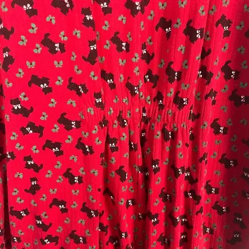 Vintage 90s Ashley Taylor red and black schnauzer onesie size large
