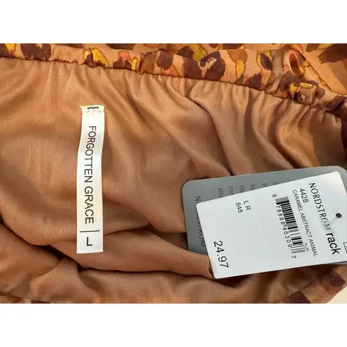 Forgotten Grace Skirt Womens Size Large Animal Print Ruffle Hem Midi