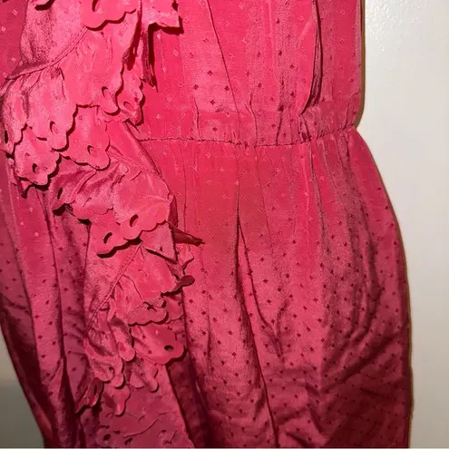 Rebecca Taylor PUNCHED CAMI Silk Mini Dress color Melon Size 4 NWT RETAIL $345