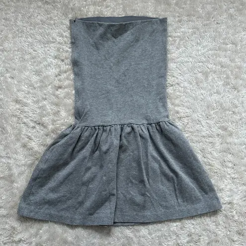 Cute Japanese Fashion Whim Gazette Gray Strapless Knit Tube Top Mini Dress Tunic