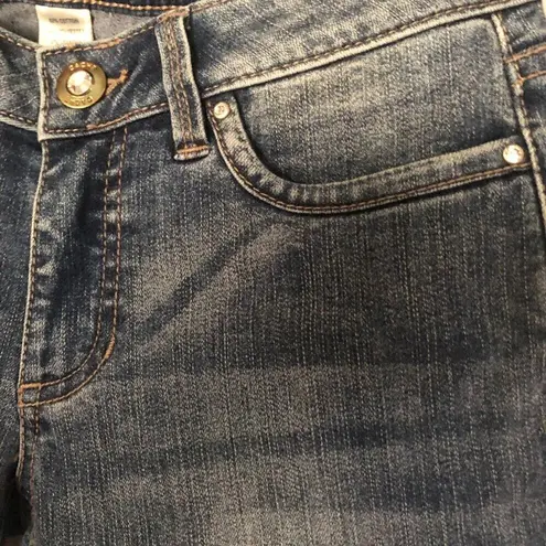 Cache  Rhinestone Stud Embellished Light Fade Jean Pant Stretch Animal NWT $98