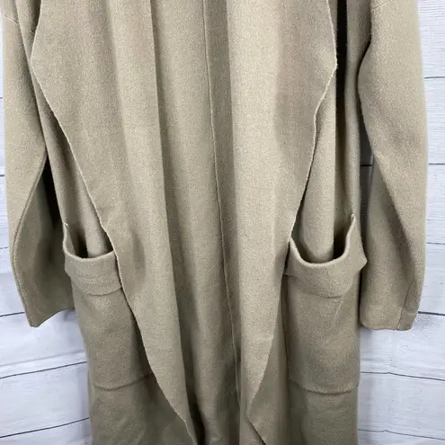 Twelve Love Womens size Small Long Line Open Cardigan Tan Beige Vanilla Girl