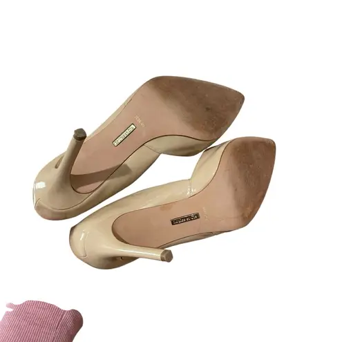 Louise et Cie Hermosah Patent Pointed Toe Pumps Bisque Nude Womens Size 10