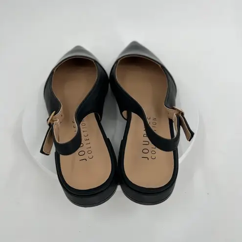 Journee Collection Bertie Slingback Flats in Black Size 6 MSRP $85