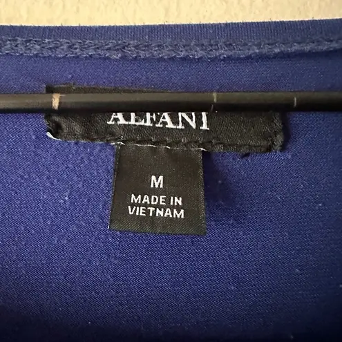 Alfani Royal Blue Cut Out Top Women's Size M