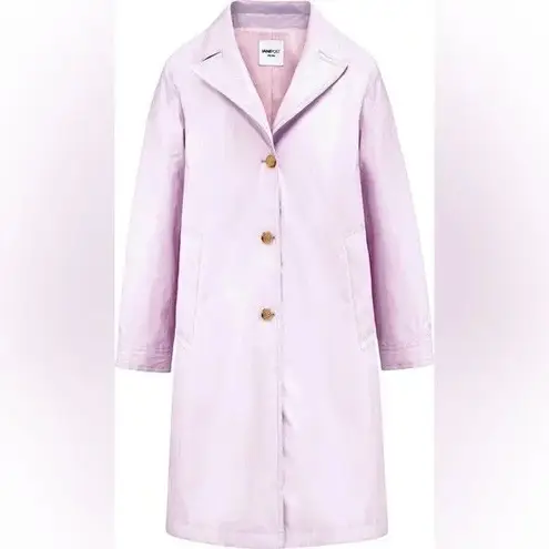 New NWT $495 Jane Post Iconic Light Slicker Rain Coat Trench Womens M Blush Pink Size M