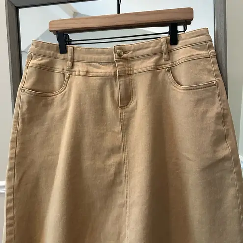 Style J Tan A Line Denim Skirt Size 34