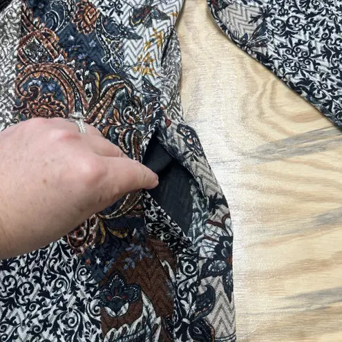 Susan Graver Duster Jacket Size 1X Stretch Knit Goblincore Cottage Earthy Artsy