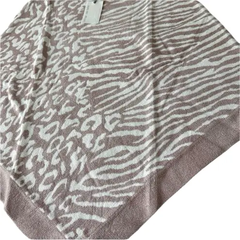 Barefoot Dreams CozyChic Ultra Lite Ocean Breeze Poncho Faded Rose Animal Print
