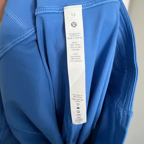 Lululemon Base Pace HR Crop 23" Blue Nile BNIL size 12 NEW