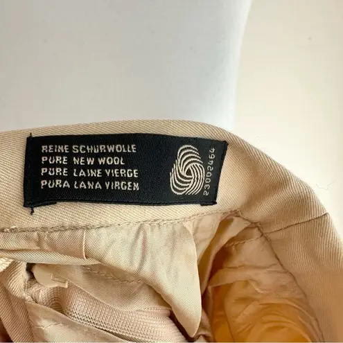 Vintage Escada Margaretha Ley Wool Pencil Skirt High Waist Cream Designer Small