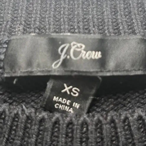 J.Crew J. Crew Black 100% Cotton Long Sleeve Sweater XS Preppy Classic
