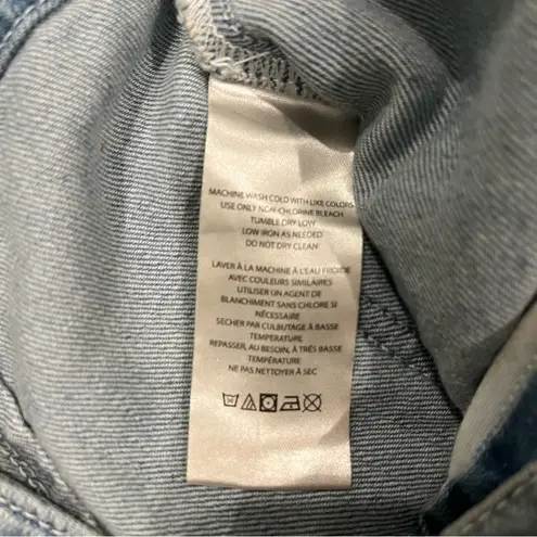 Pilcro NWT, Super High Rise Oversized Bermuda Shorts with Fringe Hem, Sz 29