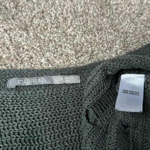 Rubbish Slate Green Distressed Long Sleeve