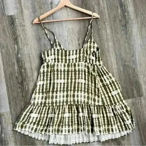 Urban Outfitters  Tangerine Mini Frock Dress Size S Swing Lightweight Green