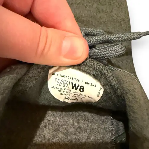 Allbirds Merino Wool Runners Tuke Matcha Green Lace Up Activewear Shoes Sz 8