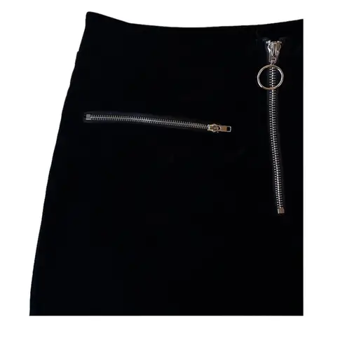 by the way. Ava Black Velvet High Waist Shorts Front Zip Revolve Medium