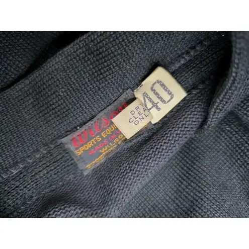Vintage Letterman Sweater Wilson Chenille A Black Women Medium 40 Pullover Size undefined